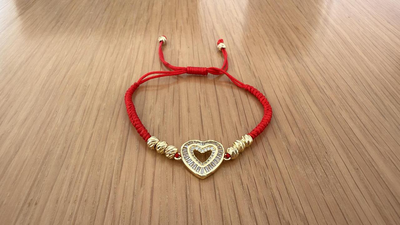 PULSERA HILO ROJO DE CORAZON